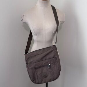 Kipling Bailey Brown Crossbody Messenger Shoulder Bag ~ Nylon Travel Everyday